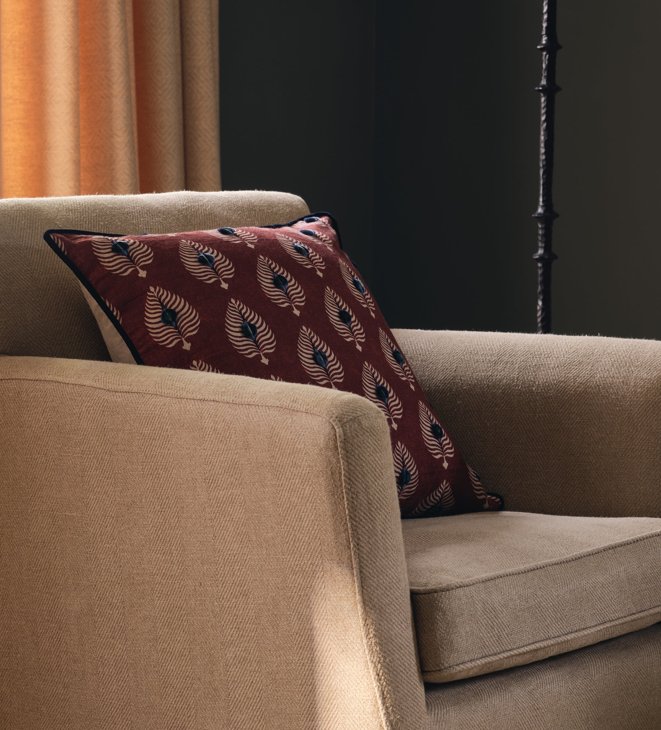 Ocellus Cushion Cover - Red Garnet