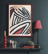 Framed Gemini Prints Pair - Blue/Rust