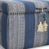 Palayam Upholstered Trunk - Blue