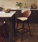 Panela Rattan Bar Stool - Chestnut