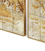 Phaethon Mirrored Wall Art Panels - Antique Gold