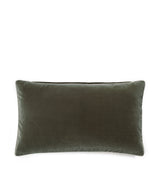 Plain Velvet Rectangular Cushion Cover - Grey Green