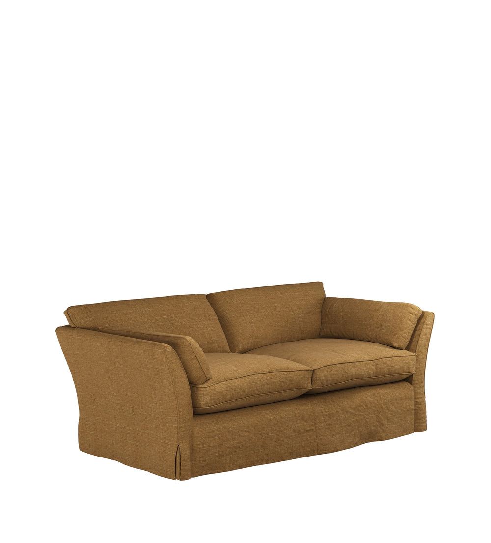 COVER ONLY - Radcliffe Laundered Linen Loose Cover for 3-Seater Sofa - Ochre