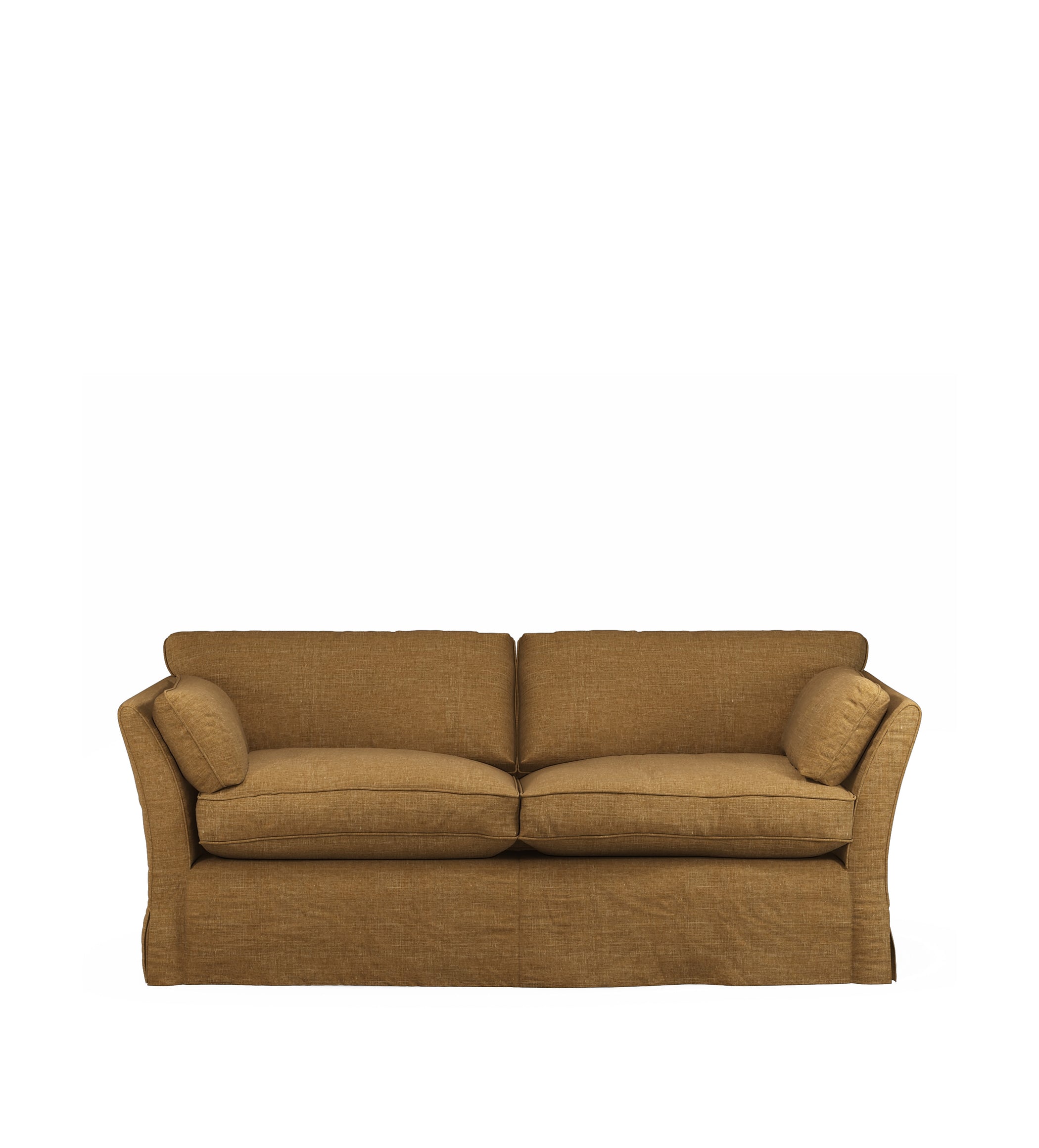 COVER ONLY - Radcliffe Laundered Linen Loose Cover for 3-Seater Sofa - Ochre