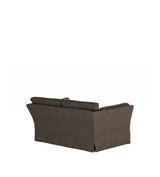 COVER ONLY - Radcliffe Stonewash Linen Loose Cover for 2-Seater Sofa - Walnut
