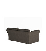 COVER ONLY - Radcliffe Stonewash Linen Loose Cover for 3-Seater Sofa - Walnut