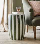 Rander Ceramic Stool - Spruce/White