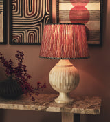Roa Silk Pleated Lampshade 35cm - Vermillion Red