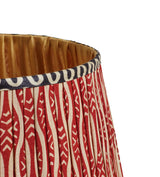 Roa Silk Pleated Lampshade 35cm - Vermillion Red