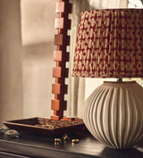 Romneya Silk Pleated Lampshade 35cm - Red Madder