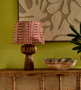 Romneya Silk Pleated Lampshade 45cm - Red Madder