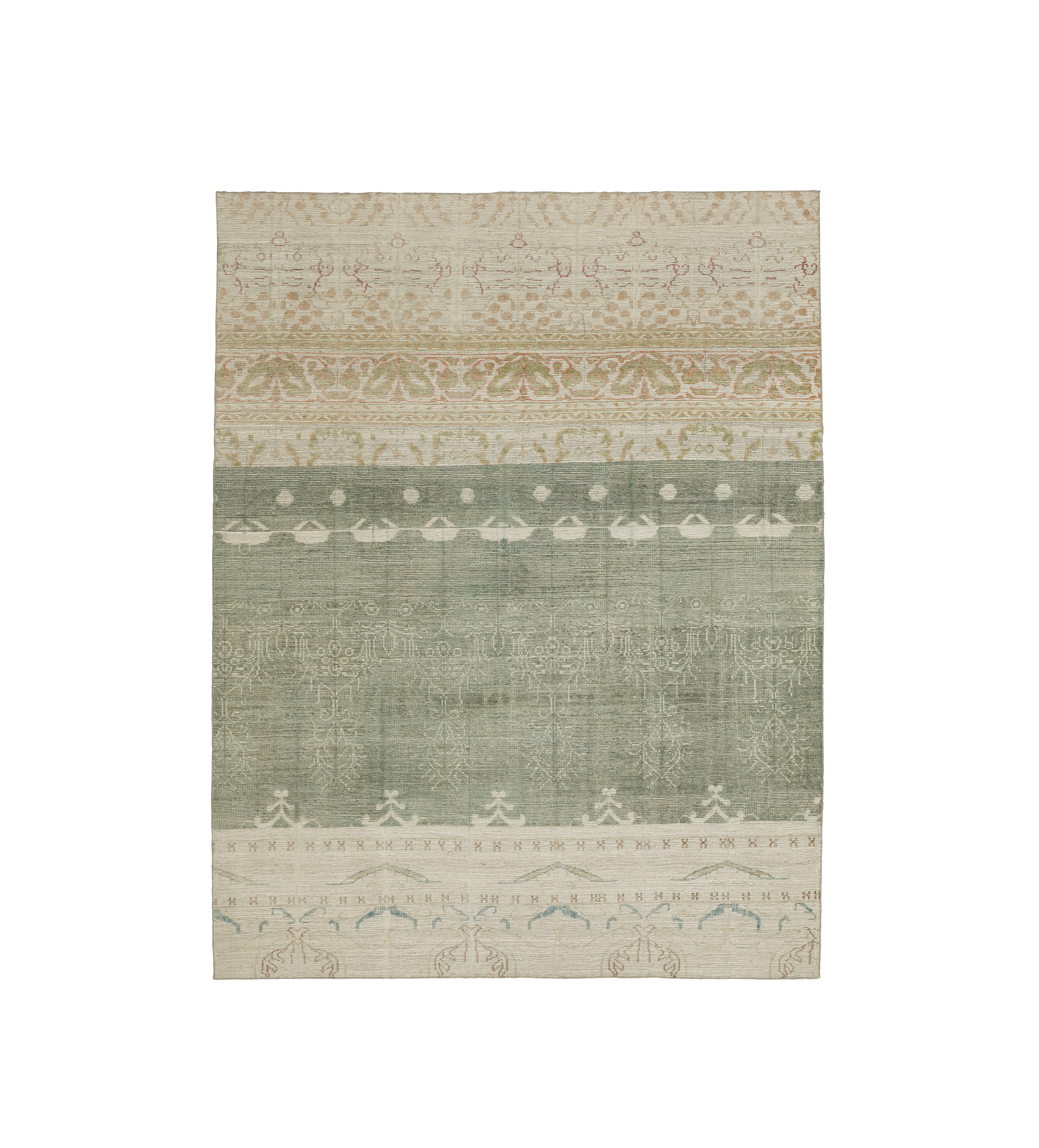Rosarch Rug 244x305cm - Sage Green | OKA