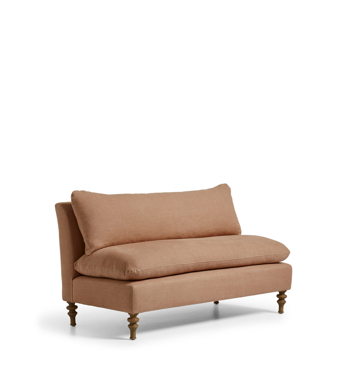 Rosina Linen 2-Seater Sofa - Apricot | OKA