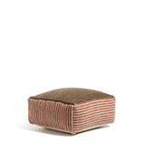 Rubia Floor Cushion - Red/Dark Taupe