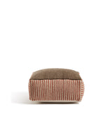 Rubia Floor Cushion - Red/Dark Taupe