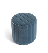 Santorelli Velvet Ottoman - Air Force Blue