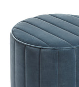 Santorelli Velvet Ottoman - Air Force Blue