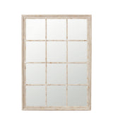 Sash Window Wall Mirror - Distressed Grey