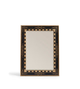 Seema Mirror - Black/Antique Gold