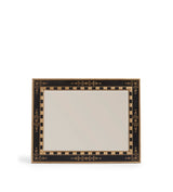 Seema Mirror - Black/Antique Gold