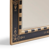 Seema Mirror - Black/Antique Gold