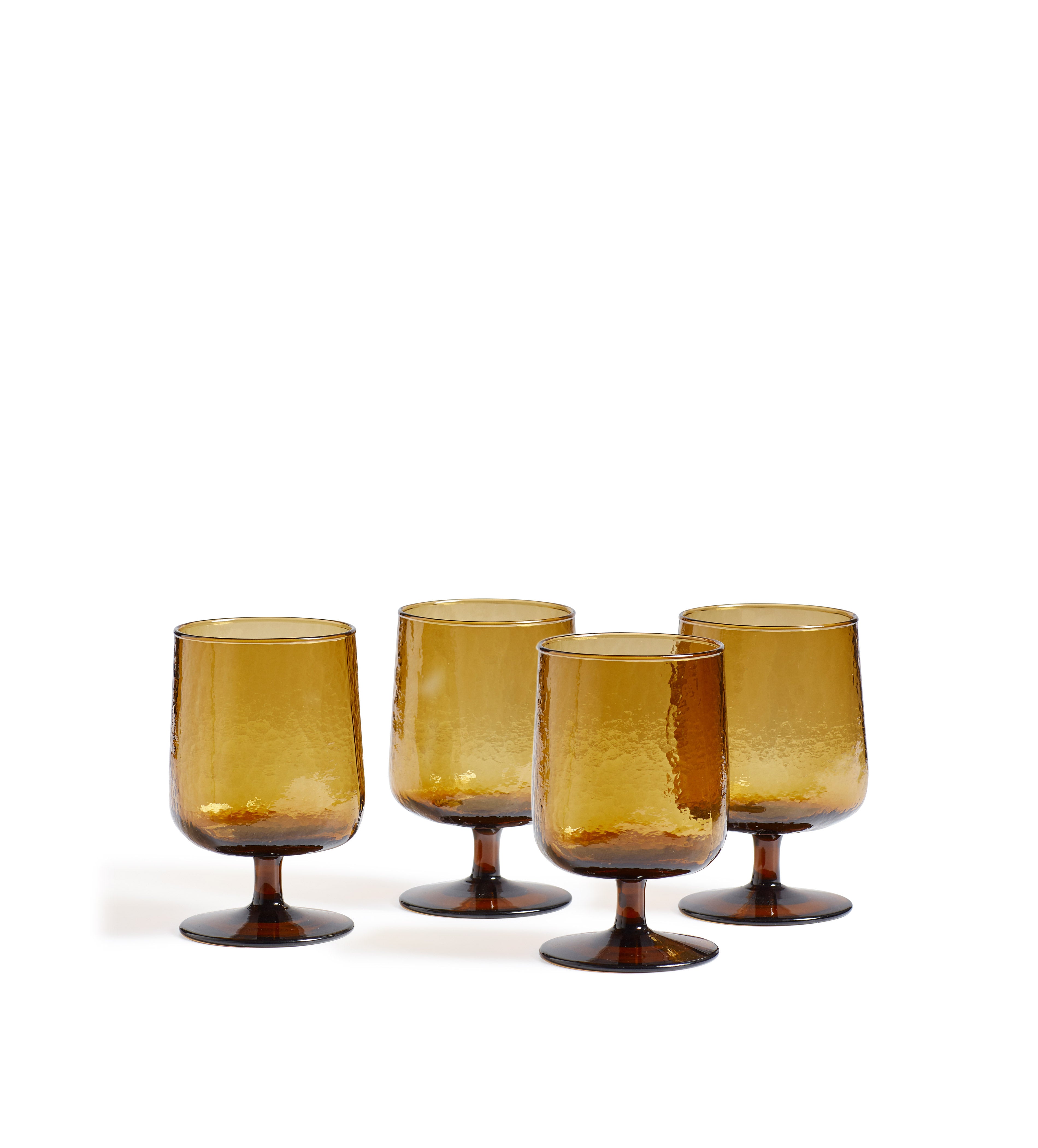 Amos Goblets - Set of Four - Bronze | OKA