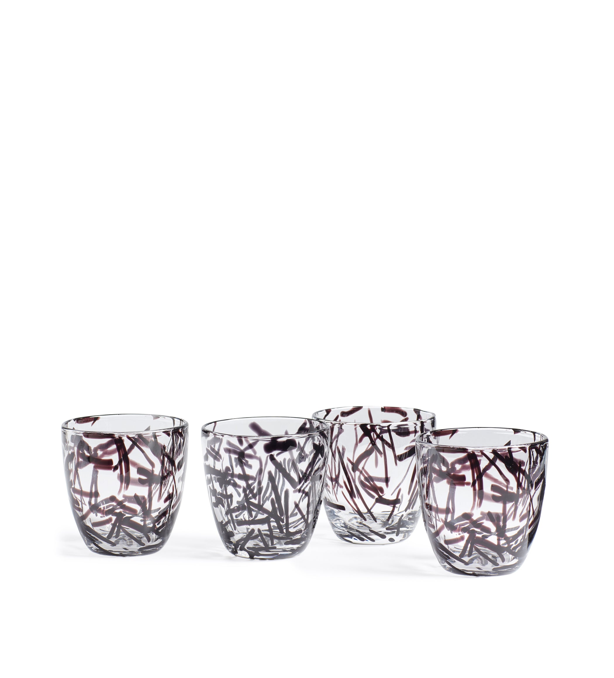 Astratto Short Tumblers - Set of Four - Black
