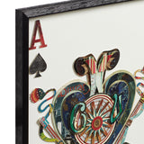 Framed Playing Card Ace Collages - Set of Four - Multi