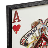 Framed Playing Card Ace Collages - Set of Four - Multi