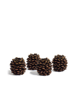 Pine Cone Candle Holders - Small - Set of Four - Small - Brown