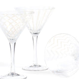 Pulcinella Cocktail Glasses - Set of Six - White