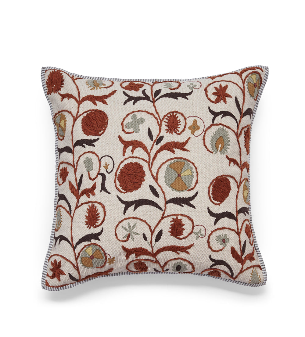 Sheki Cushion Cover - Earthy Red