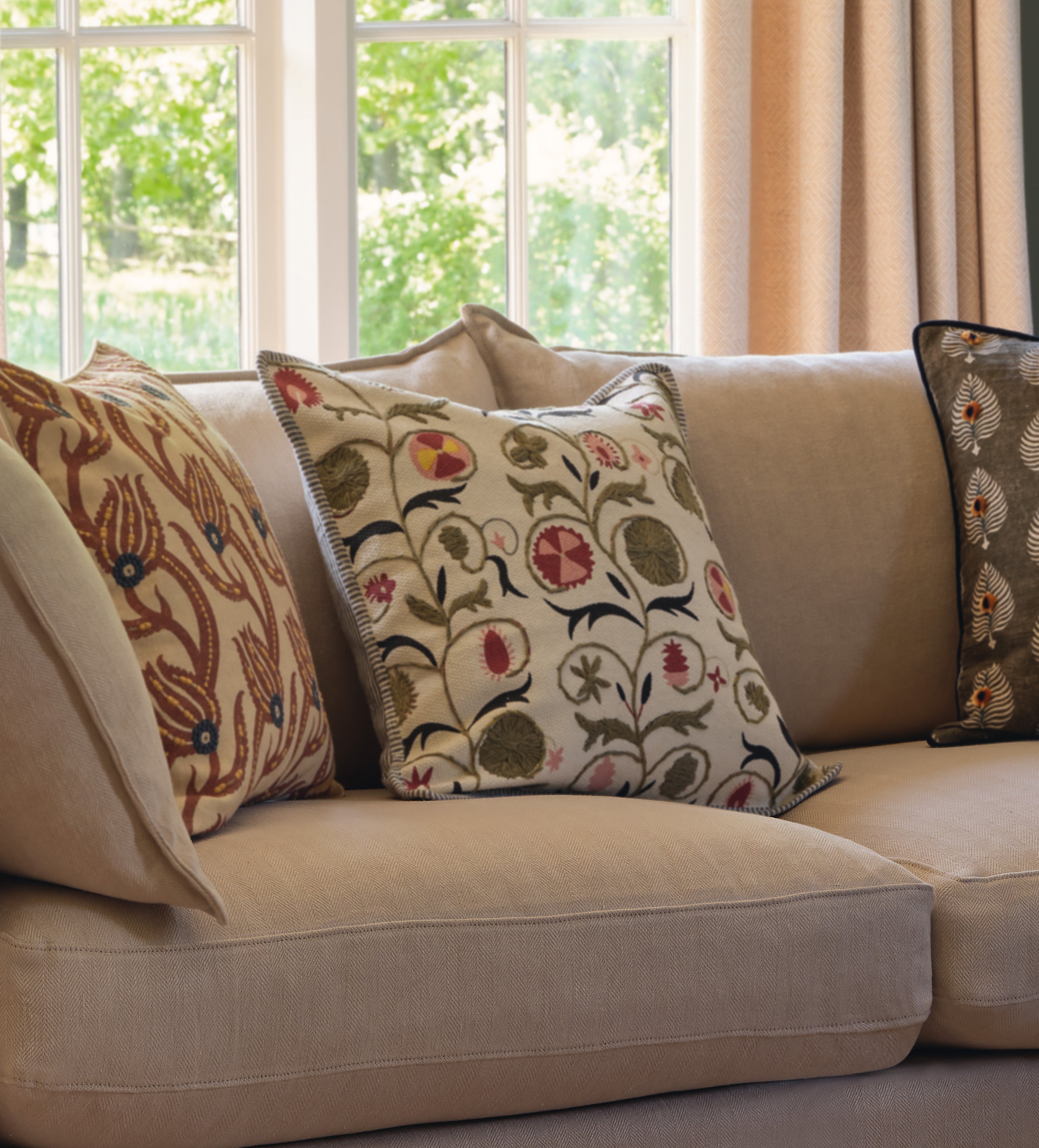 Sheki Cushion Cover - Olive