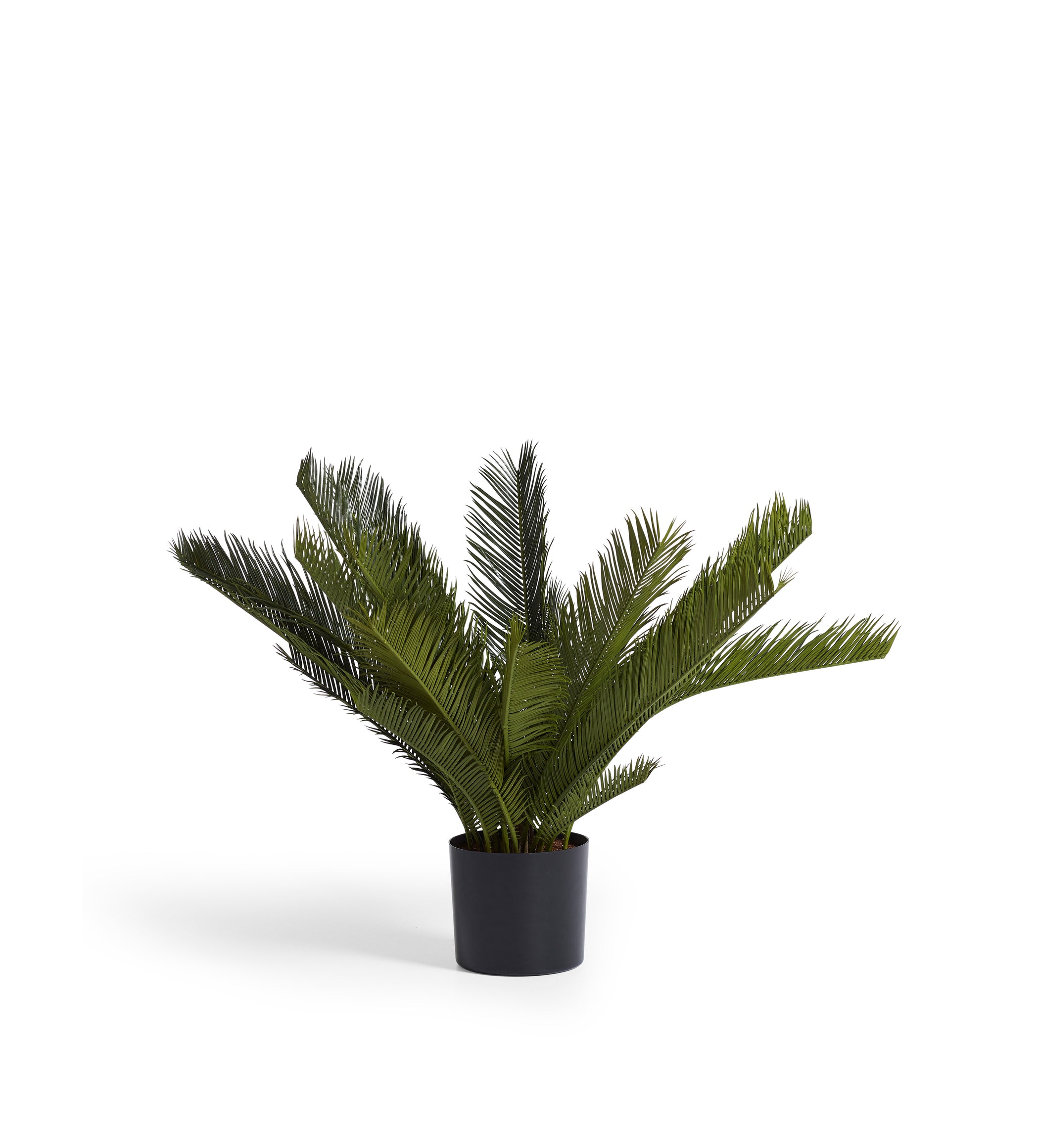 Short Faux Potted Palm Tree - Green