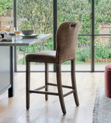 Stafford Leather Bar Stool - Aged Tobacco