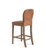 Stafford Leather Bar Stool - Aged Tobacco