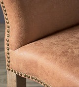 Stafford Leather Bar Stool - Aged Tobacco