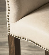 Stafford Leather Bar Stool - China Clay