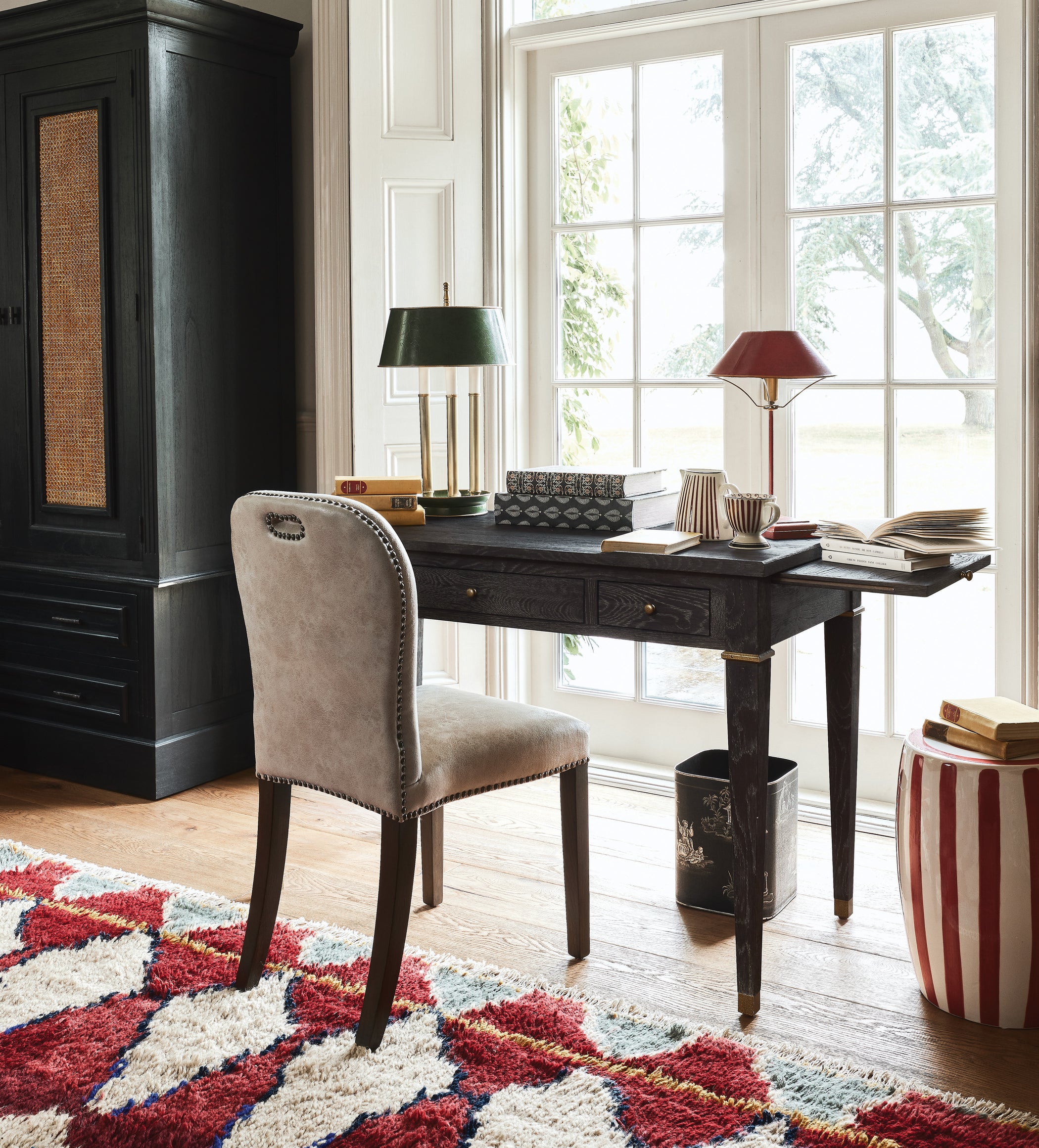 Stafford Leather Dining Chair - China Clay