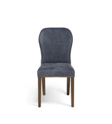 Stafford Leather Dining Chair - Smoke Blue