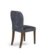 Stafford Leather Dining Chair - Smoke Blue