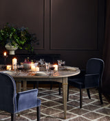 Stafford Velvet Dining Chair with Arms - Truffle