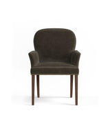 Stafford Velvet Dining Chair with Arms - Truffle