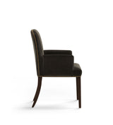Stafford Velvet Dining Chair with Arms - Truffle
