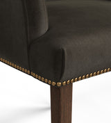 Stafford Velvet Dining Chair with Arms - Truffle