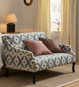 Tarma Lazaret Cotton 2-Seater Sofa - Midnight Blue/Off-White
