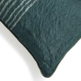 Tora Stripe Cushion Cover - Dark Teal