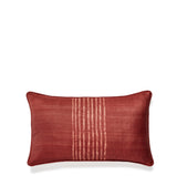 Tora Stripe Cushion Cover - Red Madder