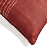 Tora Stripe Cushion Cover - Red Madder