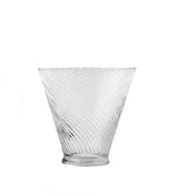 Twisted Short Glass Tumblers - Set of Four - Clear